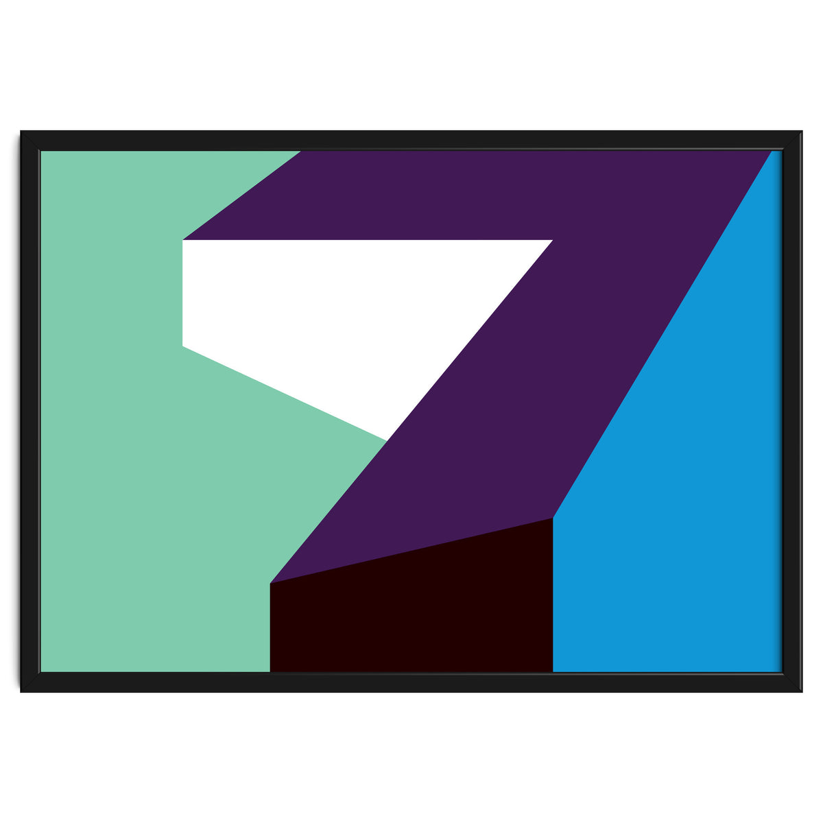 Geometric Shapes No. 60 - purple, mint & purple