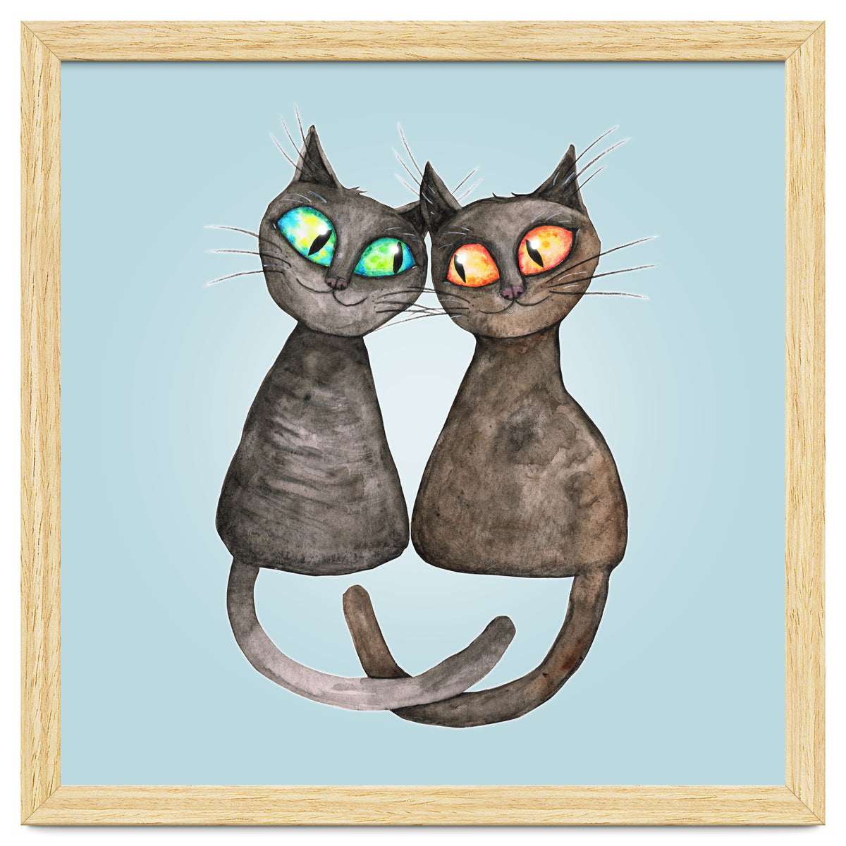 Two cute loving cats