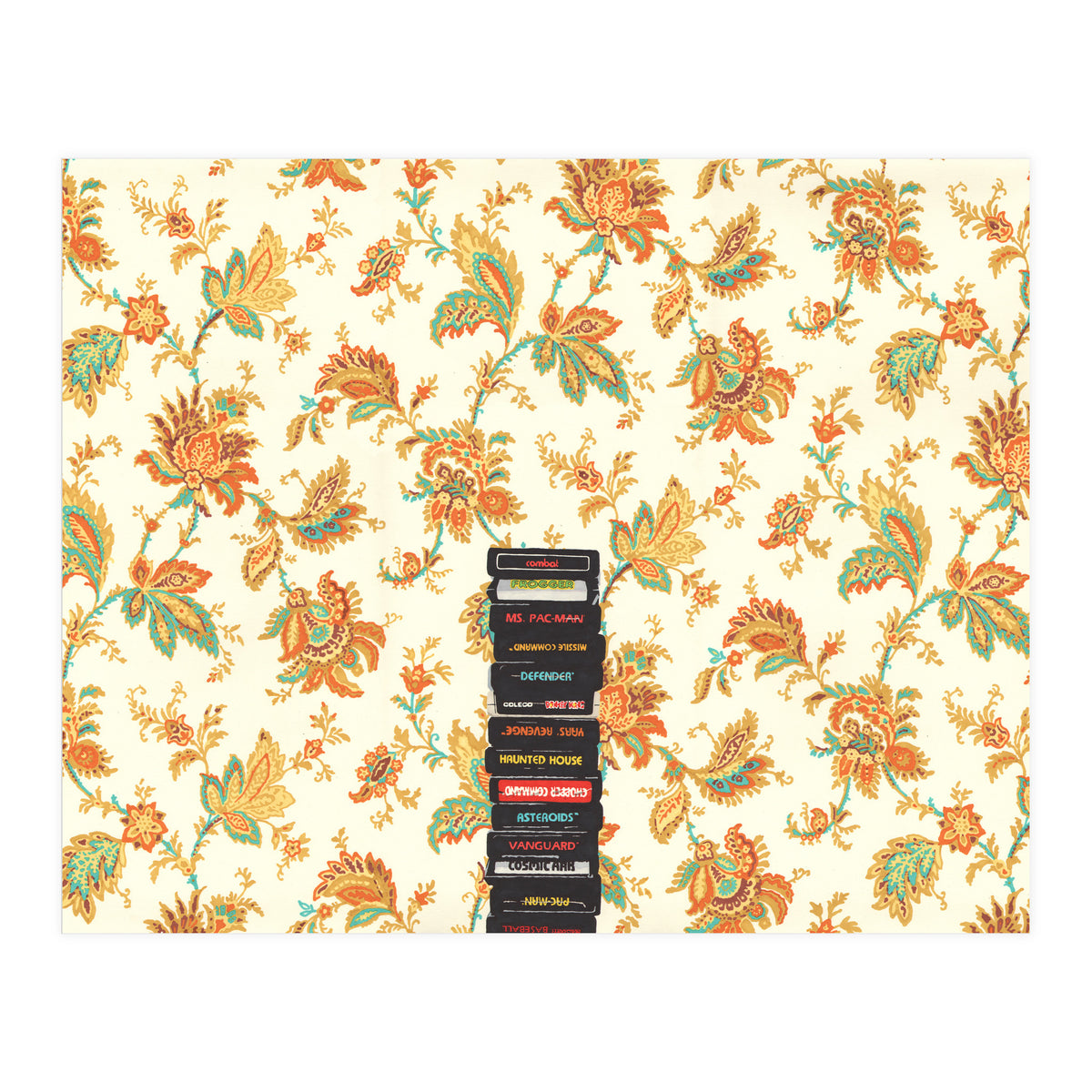 Atari & Flower Wallpaper (Print Only)