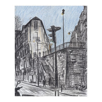 Cold afternoon on Artist Street in Paris (Print Only)