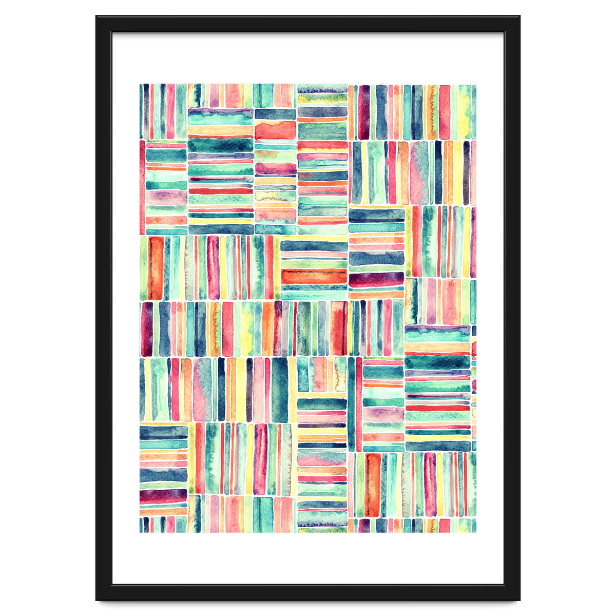 Retro Beach Chair Pastel Watercolor Stripes