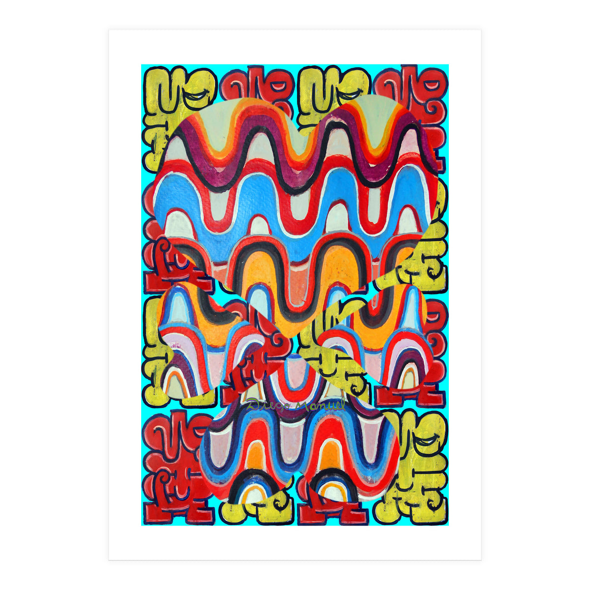 4 Corazones Tapiz 9 (Print Only)