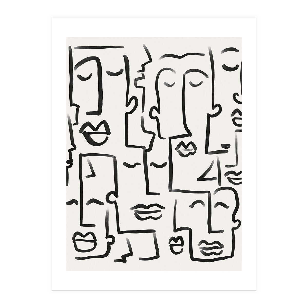 Faces Drawing (Print Only)
