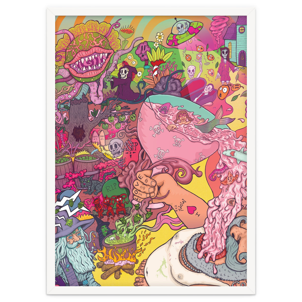 Abbeydale Brewery Collab Series Full Illustration - Yeastie Boys UK, Northern Monk, Origins Fyne Ales, Haand, Brew York and Black Jack Brewery.