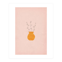 Pink and orange botanical art (Print Only)