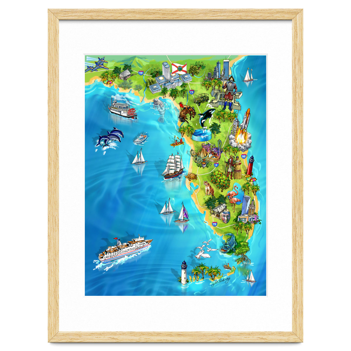 Florida Illustrated Map