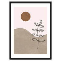 Sun Leaf Abstract Botanical Mid Century