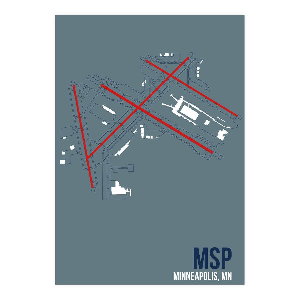 Minneapolis Airport Layout (Print Only)