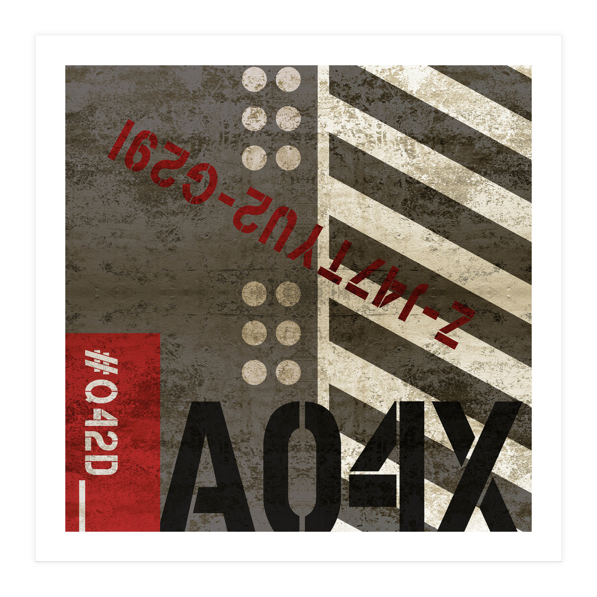 Abstract Industrial Grey Stripes (Print Only)