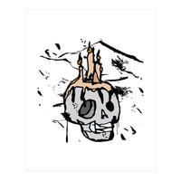 Skull Candlelight Sketch (Print Only)