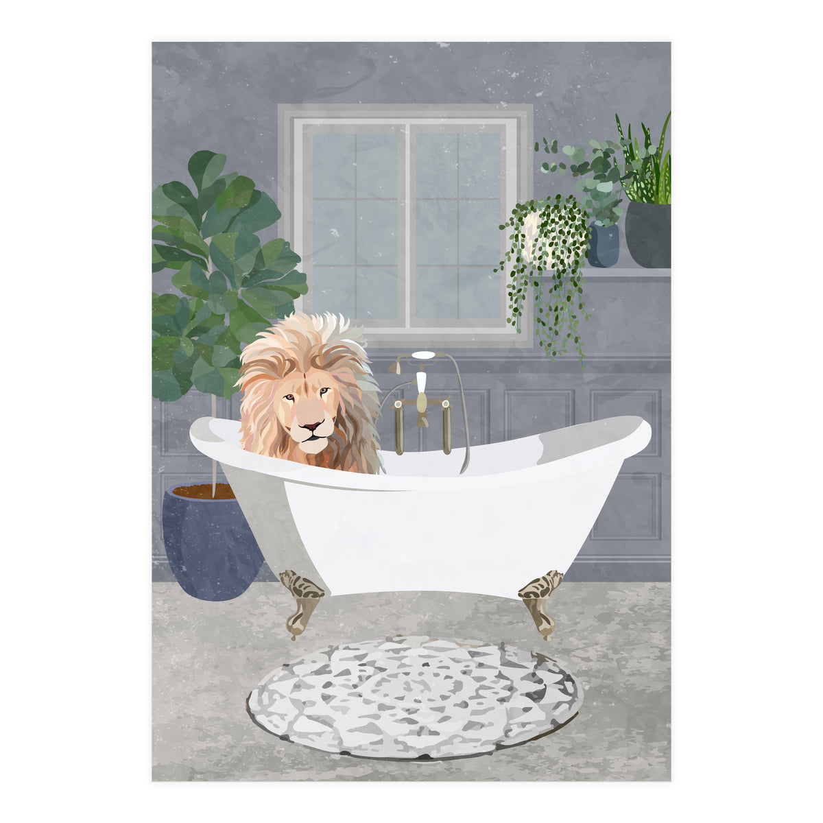 Leo Lion takes a bath (Print Only)