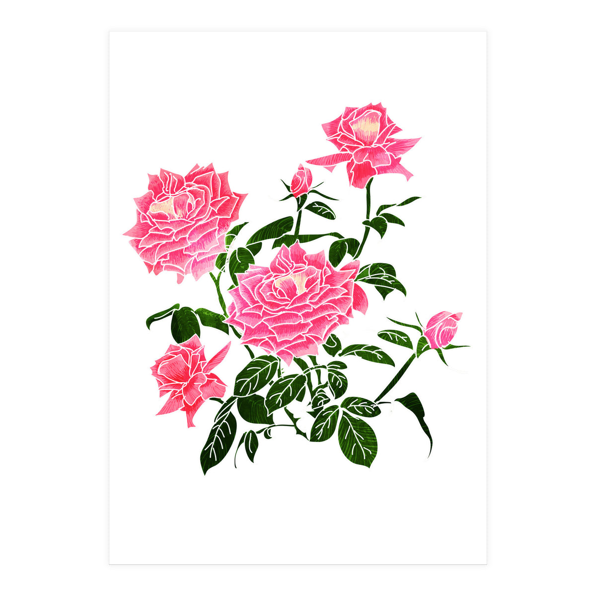 Rose V2 Art Print (Print Only)