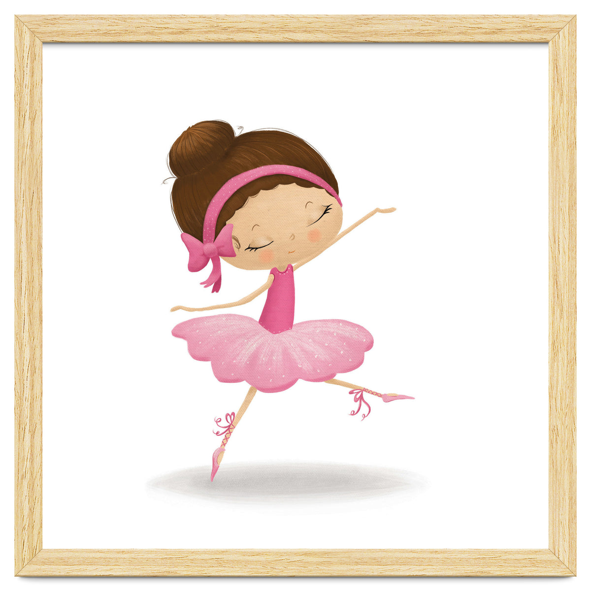 Adorable Leaping Ballerina Nursery Print