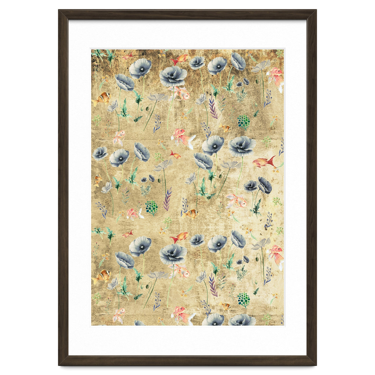 Fishes & Garden #Gold-plated