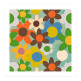 70s Flowers Blue (Print Only) thumbnail