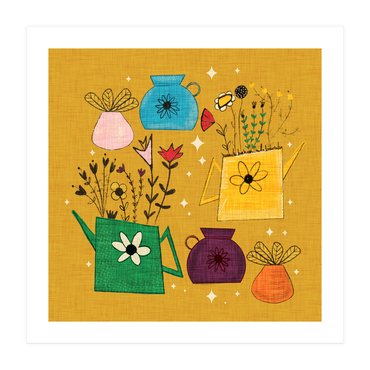 Gardening Dreams Yellow  (Print Only)