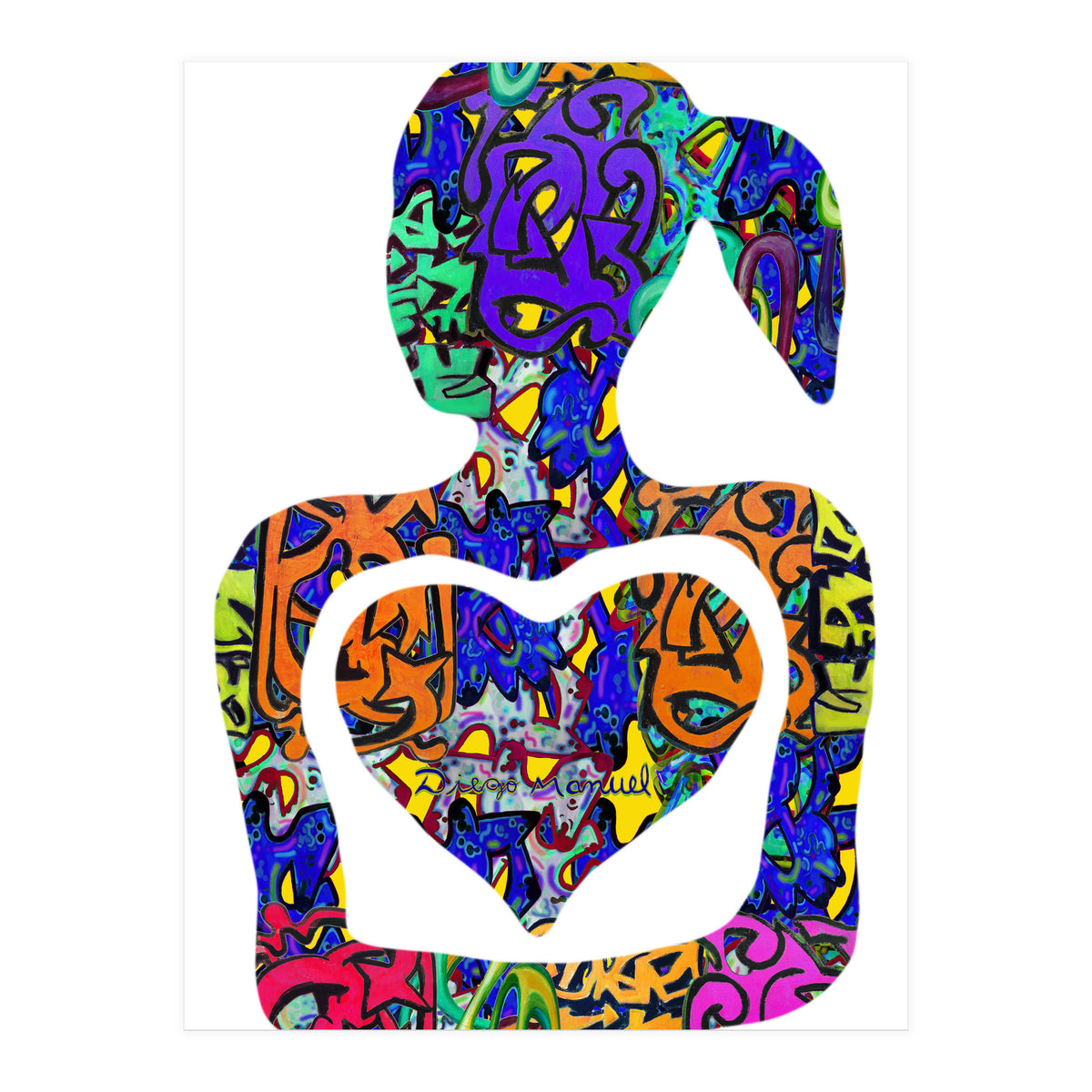 Mujer Digital 3 7  (Print Only)