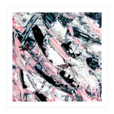 Modern Abstract Pastel Pink Black White Grey Acrylic Brushstrokes (Print Only) thumbnail