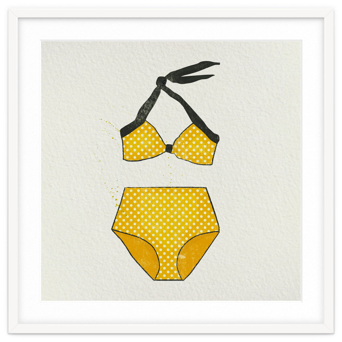 Yellow polka dot bikini