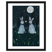Rabbits in the forest
