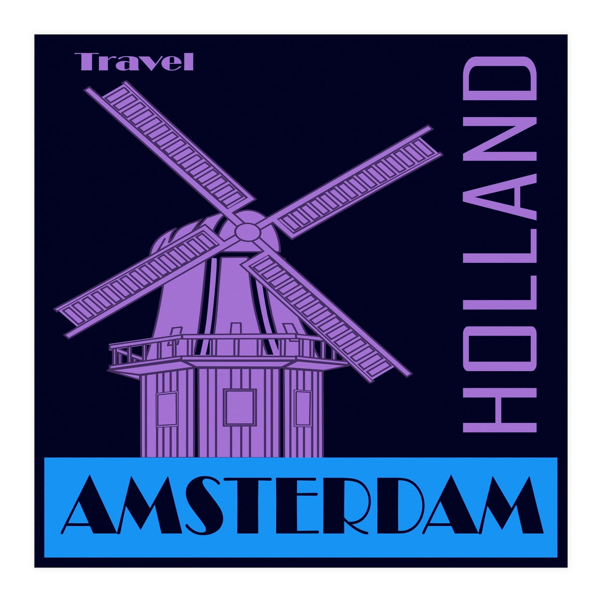 Travel Amsterdam Holland  (Print Only)