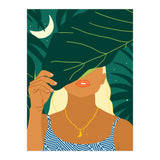 To The Moon & Never Back | Jungle Dreamer Bohemian Tropical Soul | Forest Nature Woman Illustration (Print Only) thumbnail