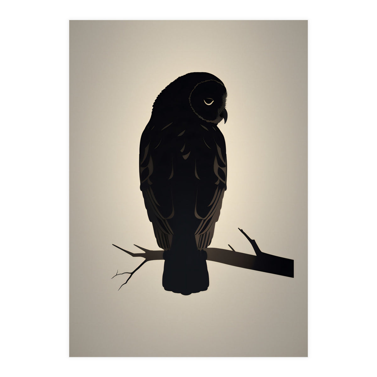 Owl Minimalist Picture (Print Only)