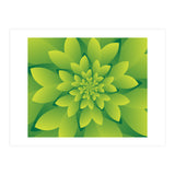 Abstract Green Floral Design 3D ART (Print Only) thumbnail