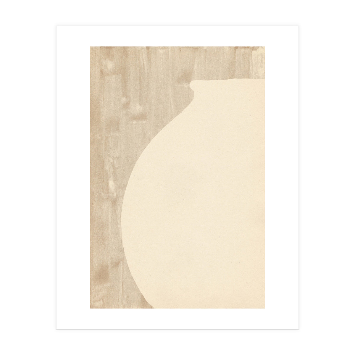 Cream tone vase silhouette (Print Only)