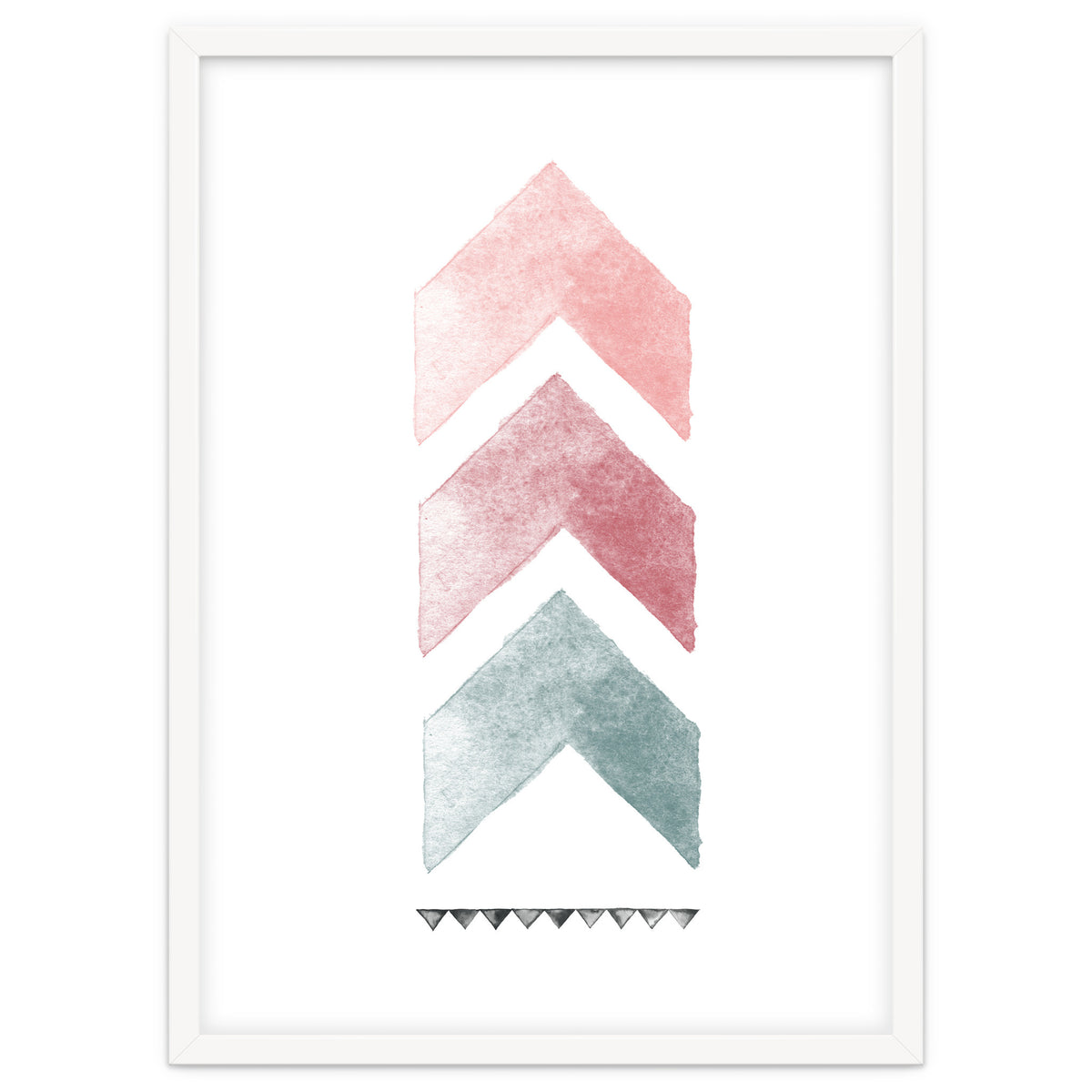Pink And Blue Watercolor Chevron