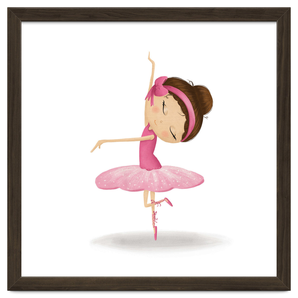 Adorable Twirling Ballerina Nursery Print