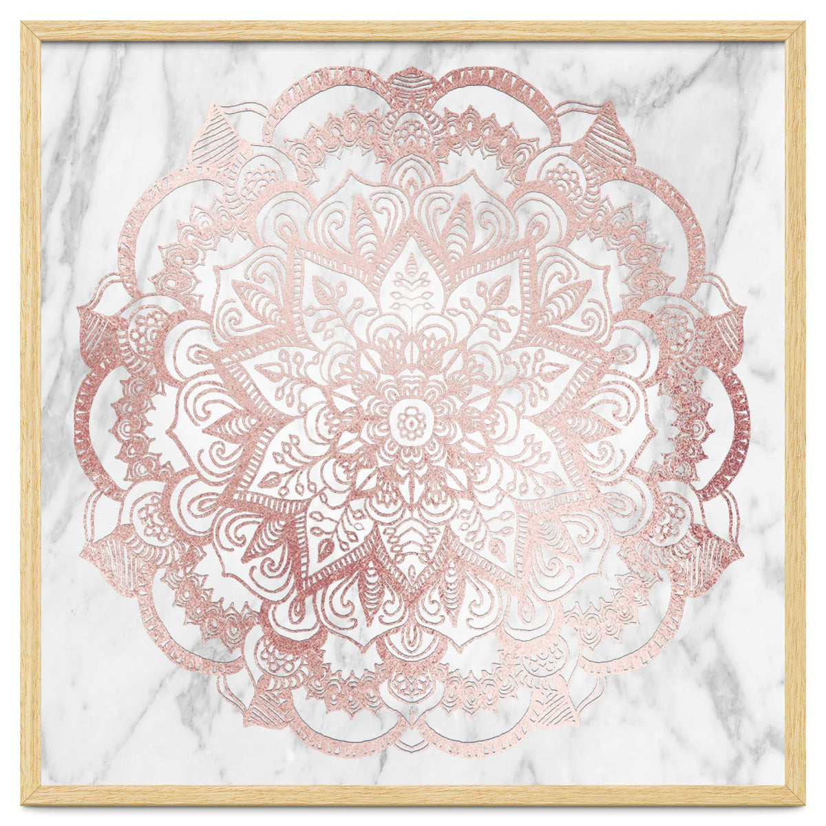 Rose Gold Mandala Star