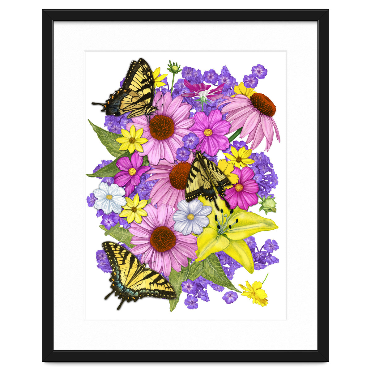 Corn Flowers and Swallowtails