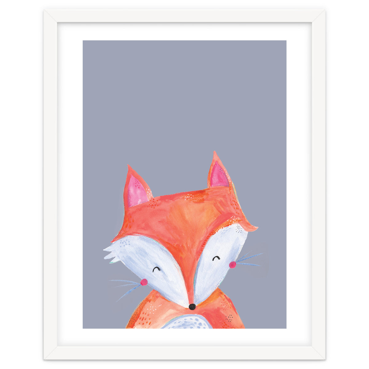 Woodland Fox On Grey