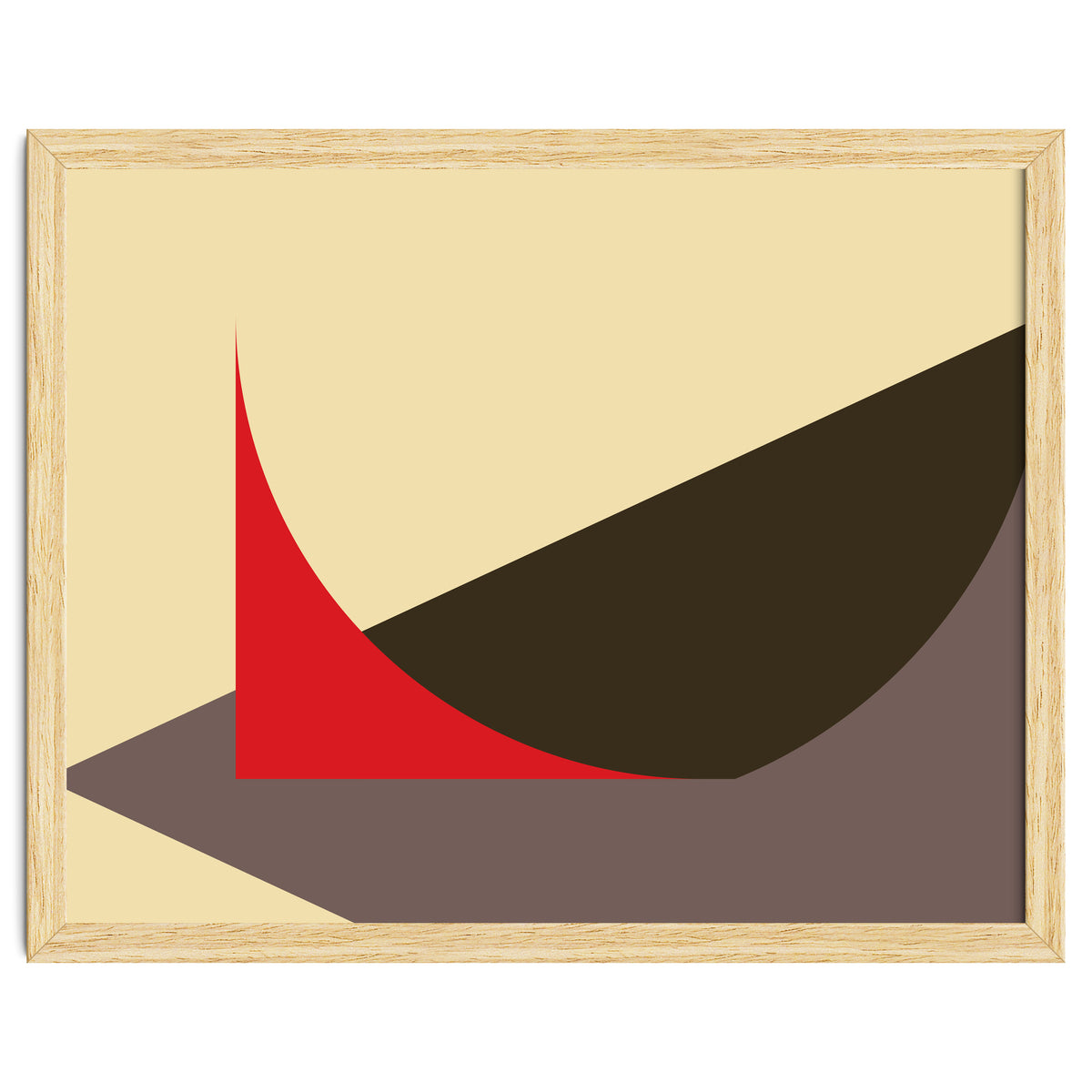 Geometric Shapes No. 6 - brown, beige & red