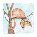 Red cat in a tree (Print Only) thumbnail