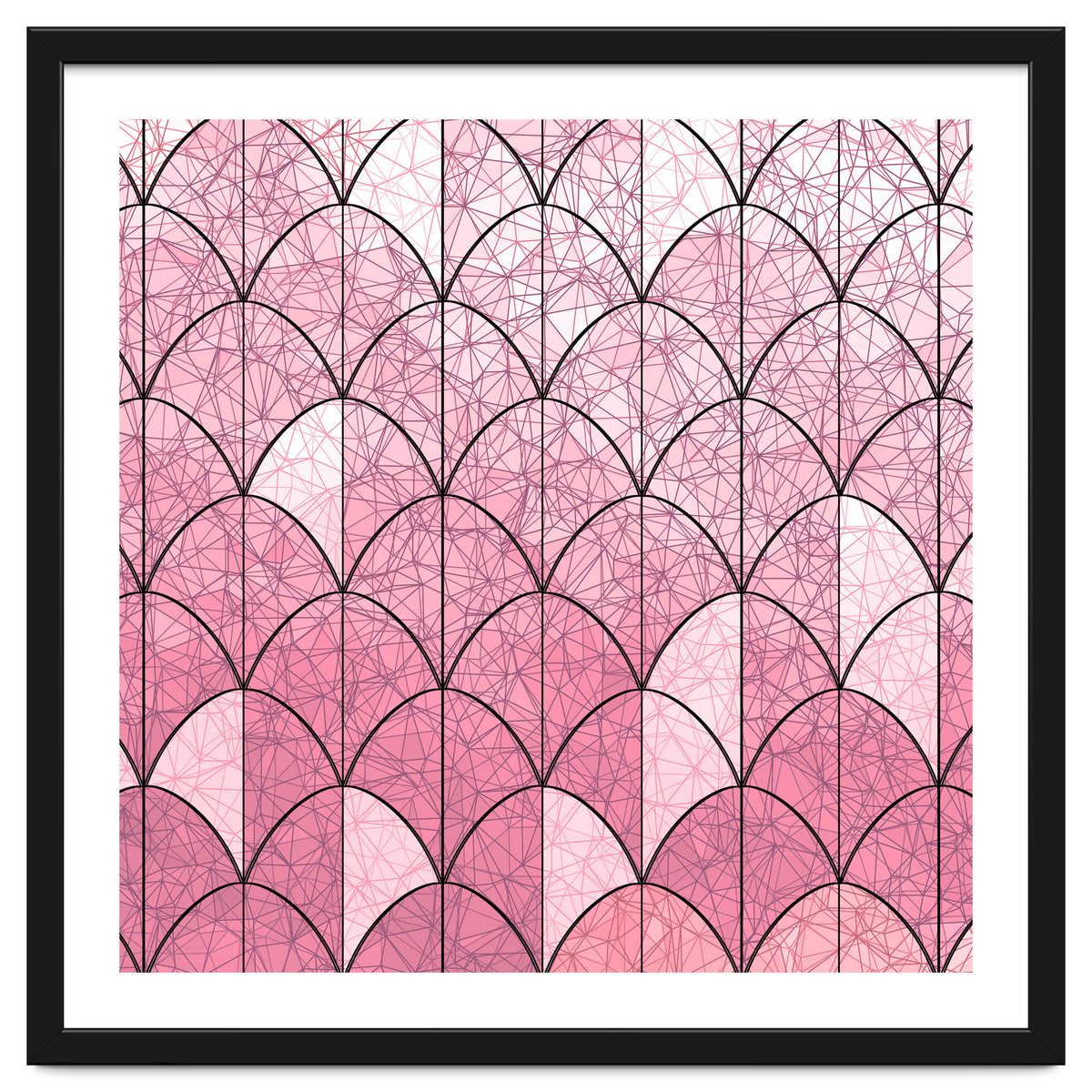 Mermaid scales pink and black