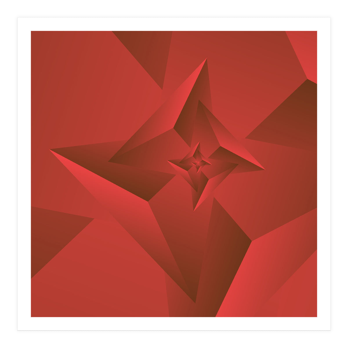 Redish Trendy Triangle  (Print Only)