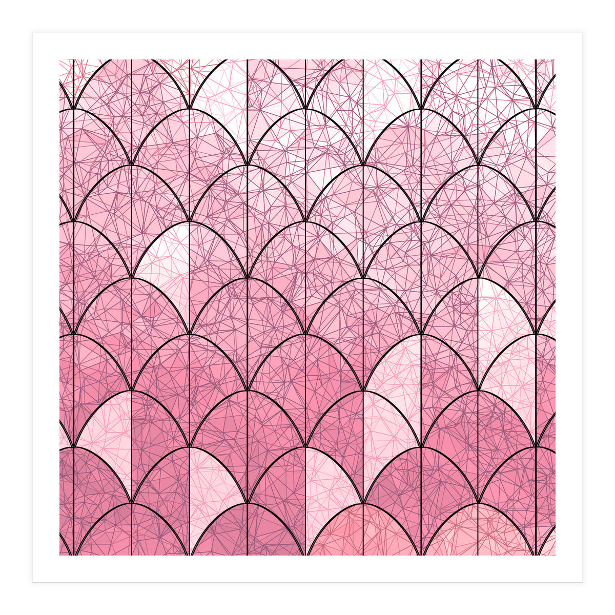 Mermaid scales pink and black (Print Only)