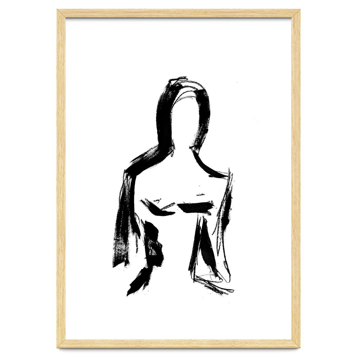 Abstract Monochrome Female Figure