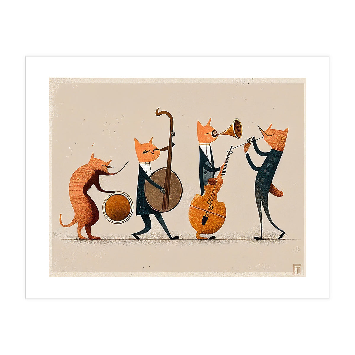 Cats Playing Jazz (Print Only)