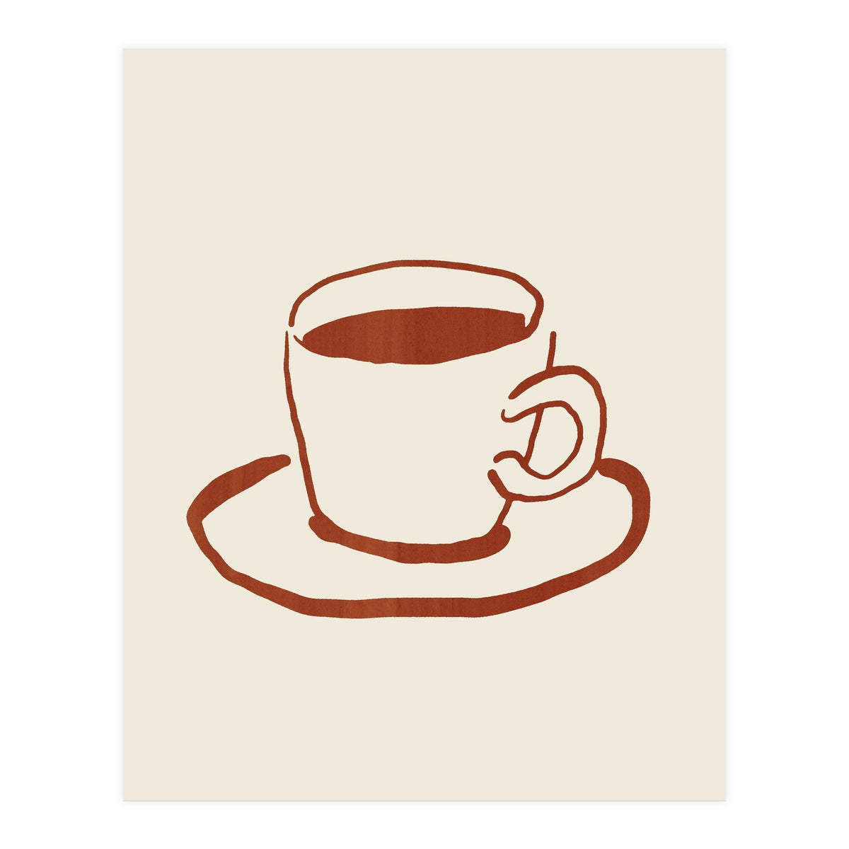 Coffee \\ Line Art (Print Only)