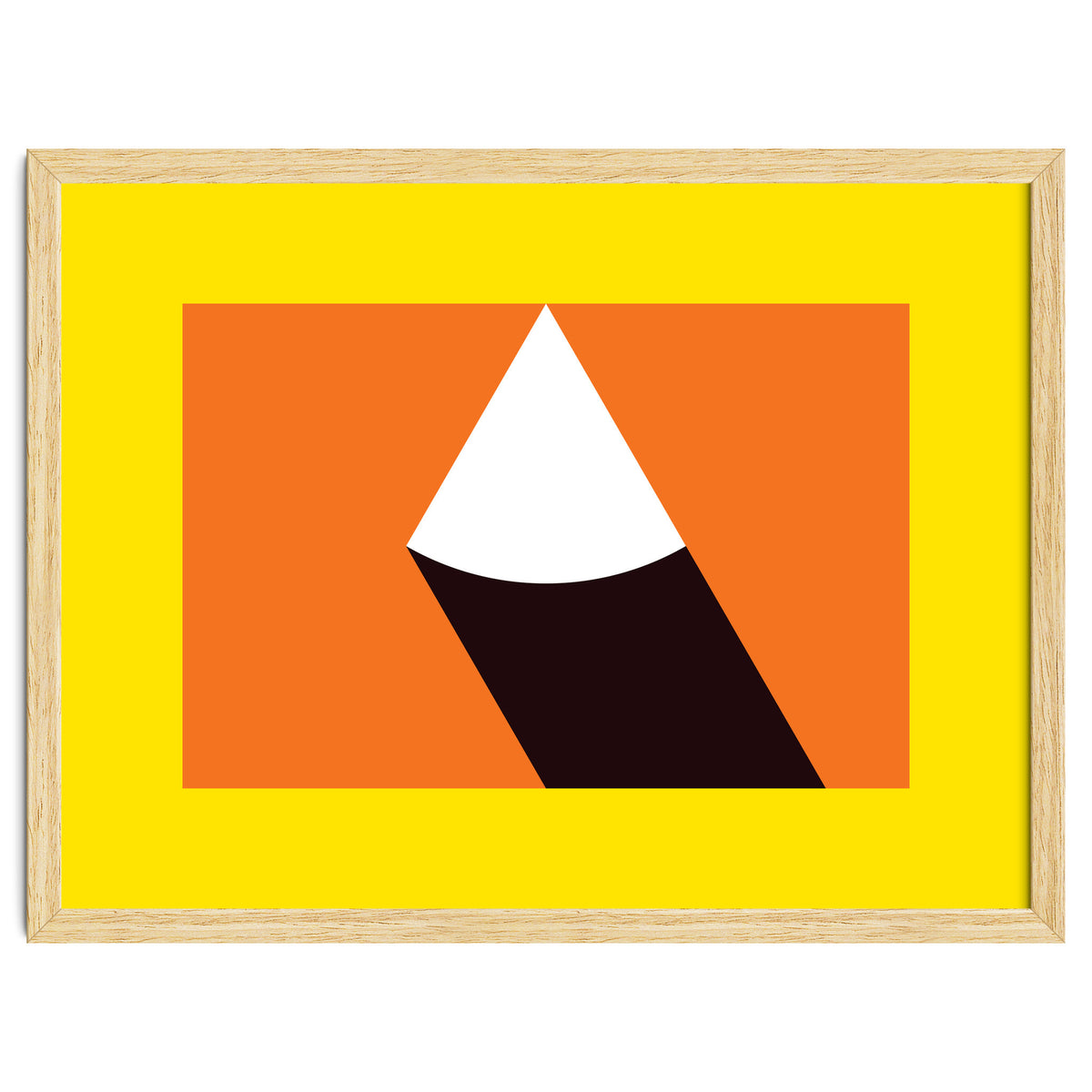Geometric Shapes No. 47 - orange, black & yellow