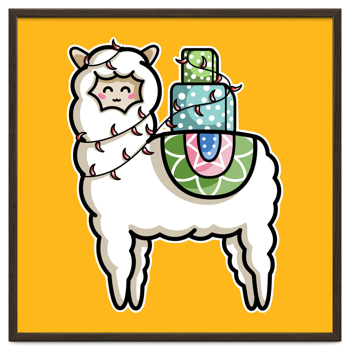 Kawaii Cute Gift Carrying Llama