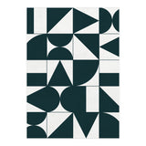 My Favorite Geometric Patterns No.17 - Green Tinted Navy Blue (Print Only) thumbnail
