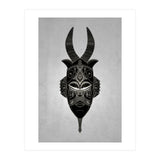 Horned Tribal Mask  (Print Only) thumbnail