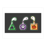 Kawaii Cute Halloween Potions - witches hat, skull, pumpkin, ghosts (Print Only) thumbnail