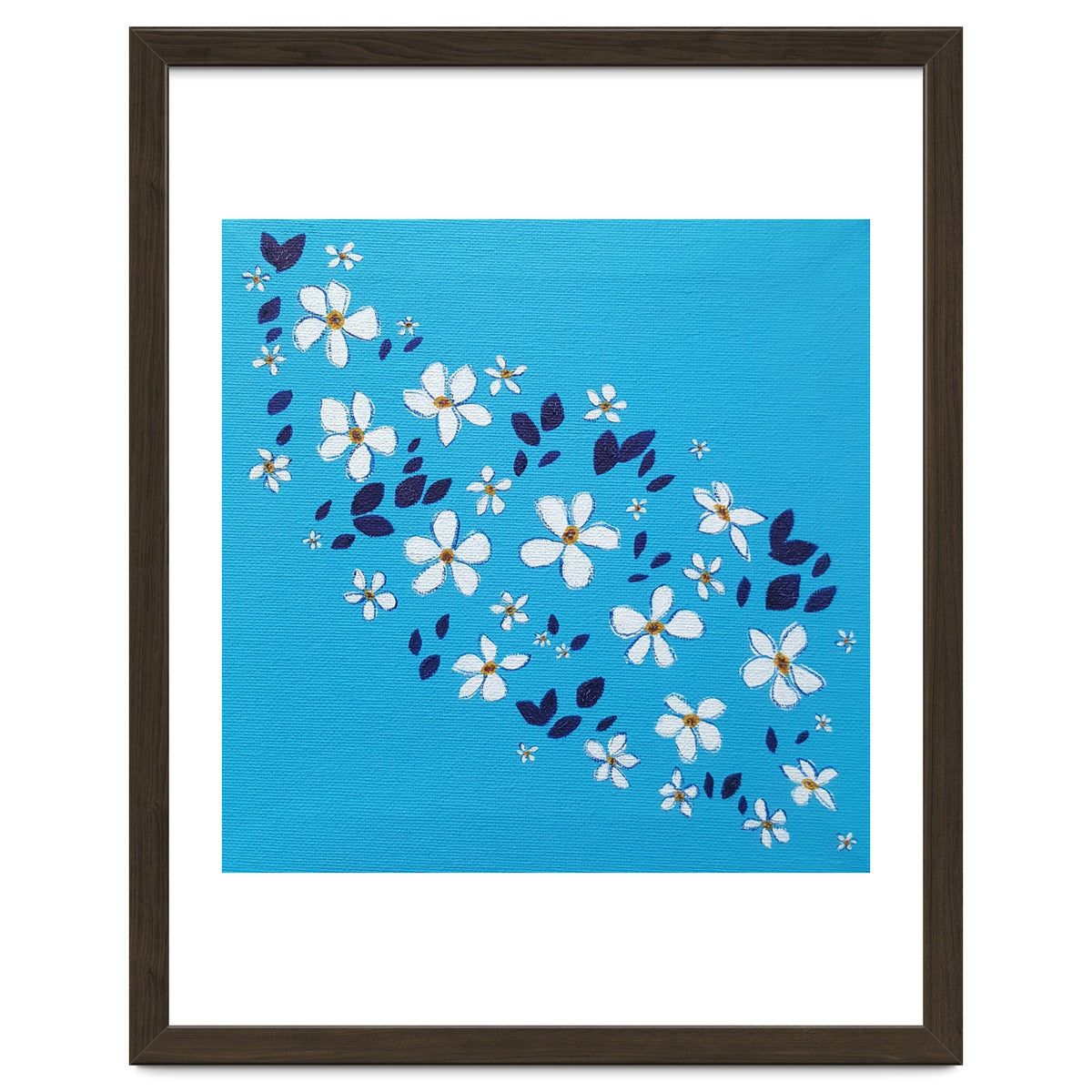 Flowers On Blue
