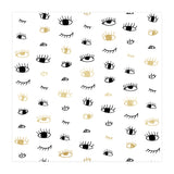 Gold and black eyes and lashes pattern (Print Only) thumbnail