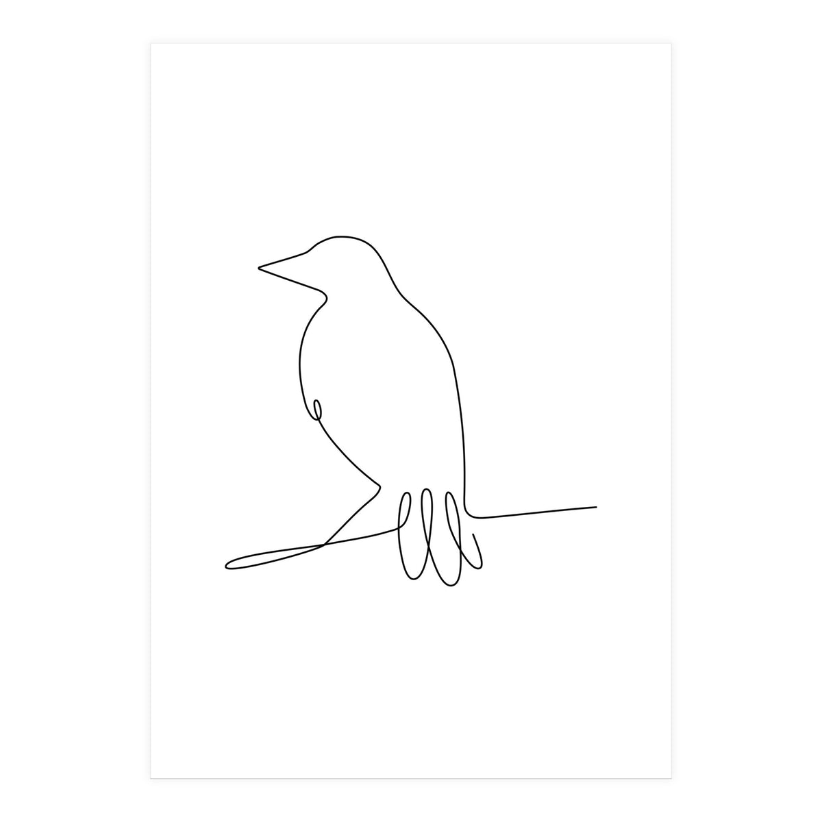 One Line Art Bird II (Print Only)
